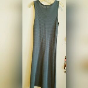 Sleeveless Sage Green Ribbed Dress